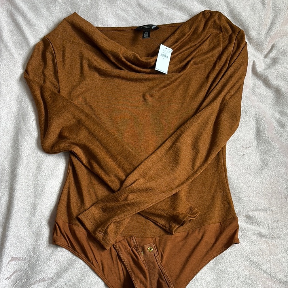 Banana Republic Brown Long Sleeve Women's Bodysuit